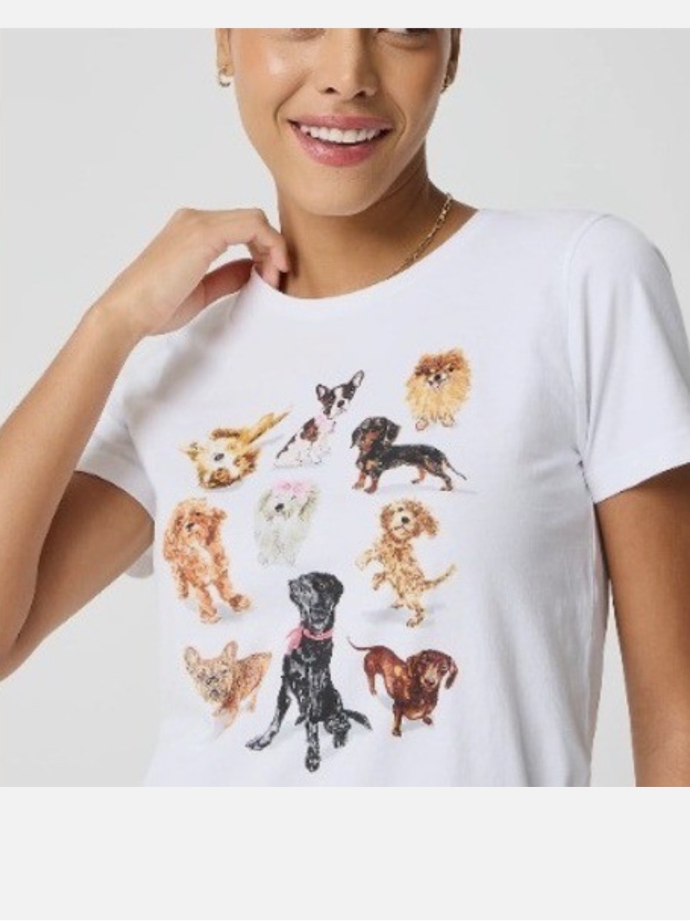J. Crew Dogs Graphic Tee White M - Picture 3 of 7